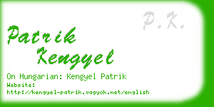 patrik kengyel business card